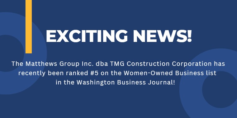 Another Recognition by the Washington Business Journal